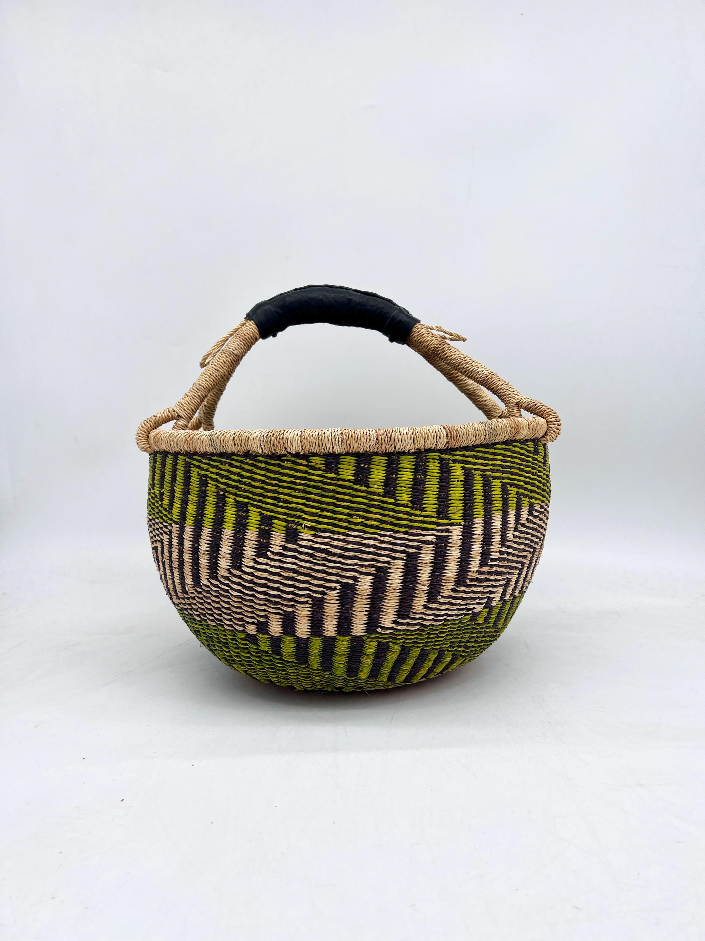 Original Afrique Bolga Panier Panier panier de marché Poignée
