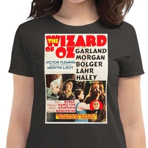 Tin Man Cowardly Lion Dorothy and Scarecrow Oz Retro Vintage Wizard Of Oz Poster Women&#39;s short sleeve t-shirt