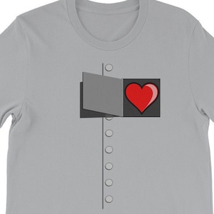 Tin Man Heart T-Shirt-OZ Tinman Halloween Costume Tshirt-Short-Sleeve Unisex T-Shirt