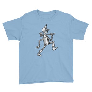 Marching Tin Man with Axe Youth Short Sleeve T-Shirt - Vintage OZ Wizard of OZ Shirts