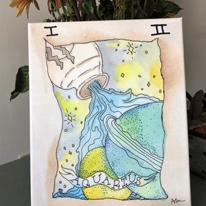 Aquarius Tarot Water Painting
