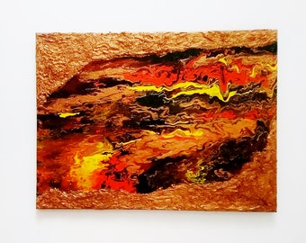 Acrylic painting "Everything in Flux" Wall decoration abstract painting art acrylic painting canvas art original impressionistic painting