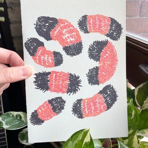 Woolly Bear Caterpillar print | digital collage | illustration