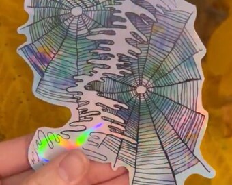 Holographic Spider Webs vinyl sticker