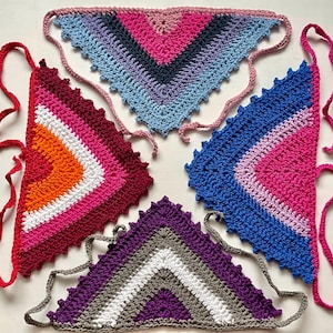 Pride Flag Picot Crochet Bandana