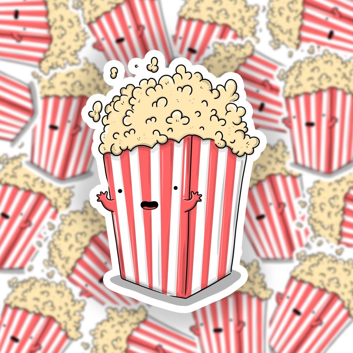 Popcorn Sticker Pack Etsy