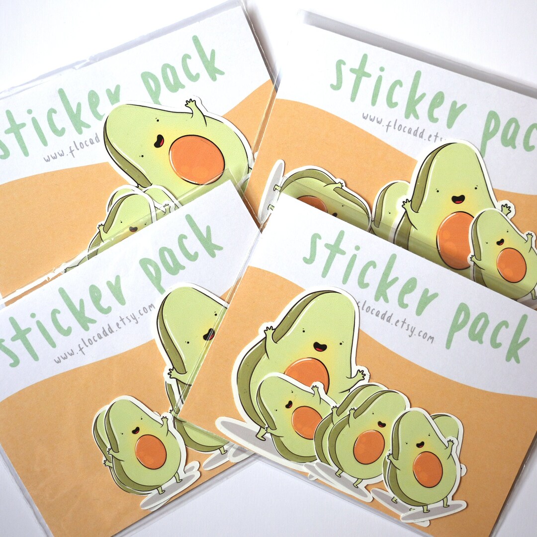 Avocado Sticker Pack - Etsy
