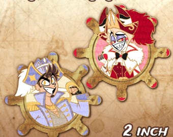 Pirate Portrait Pins | Hazbin Hotel Enamel Pins