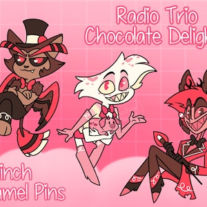 Radio Trio Chocolates | Hazbin Hotel Enamel Pins
