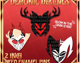 PRE-ORDER Demonic Dealings | Hazbin Hotel Dyed Enamel Pins