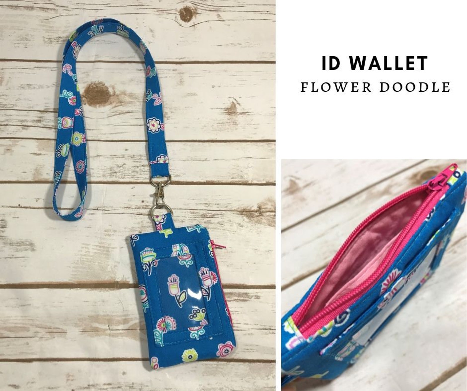 ID Wallet Lanyard / College Student Lanyard / Teacher Lanyard/ Etsy