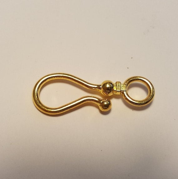 Goldfarbener Hakenverschluss, 4x1,5cm