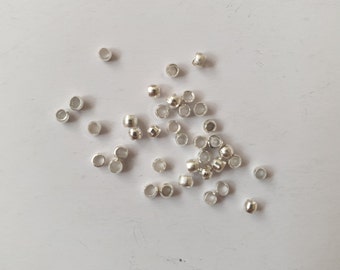 2g perles d’argent, Ø 1 mm, boucles d’oreilles, colliers, bracelets