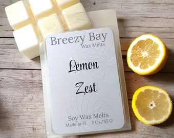 Lemon Zest Soy Wax Melts, Strong Scented Wax Melts, Wax Melts for Warmer