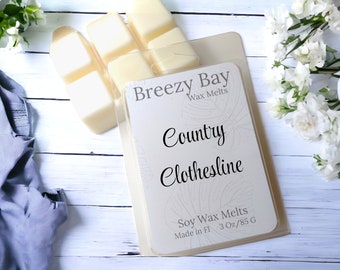 Country Clothesline Soy Wax Melts, Laundry Scented Melts, Wax Melts for Warmer