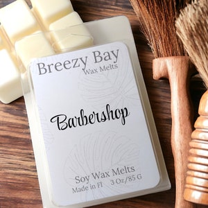 Barbershop Soy Wax Melts / Masculine Scented Tarts / Wax Melts for Warmer