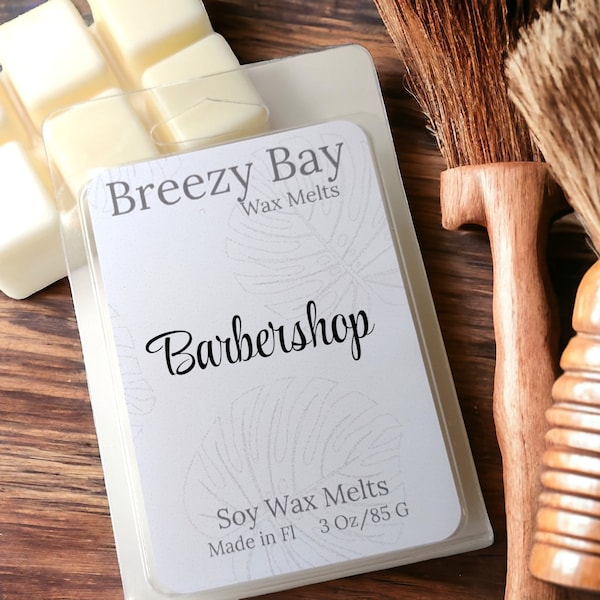 Barbershop Soy Wax Melts / Masculine Scented Tarts / Wax Melts for Warmer