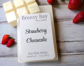 Strawberry Cheesecake Soy Wax Melts, Wax Melts for Warmer, Dessert Wax Tart