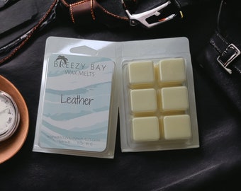 Leather Soy Wax Melts, Wax Melts for Warmer, Gift for him, Leather Scented, Strong Scented