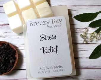 Stress Relief Soy Wax Melts, BBW TYPE, Meditation Scented Melts, Lavender