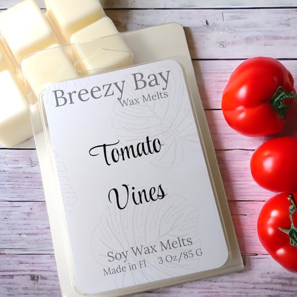 Tomato Vines Wax Melts, STRONG Wax Melt, Soy Wax Melts, Outdoor Scented Tarts