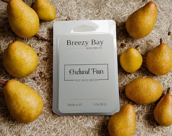 Orchard Pear Wax Melts, Soy Wax Melts for Warmer, Dye Free Wax Tarts