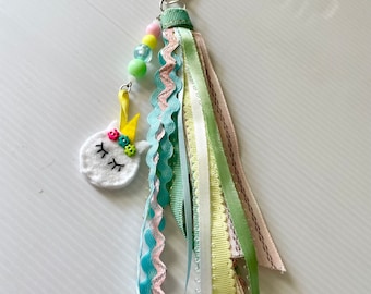 Ribbon Tassel Unicorn/Pastels Inspired for Keychains, Junk Journals, Bag/purse Accessories