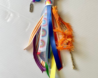 Ribbon Tassel Rainbow Inspired for Keychains, Junk Journals, Bag/purse Accessories