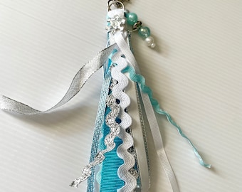 Ribbon Tassel Snowflake Christmas Inspired for Keychains, Junk Journals, Bag/purse Accessories