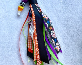 Ribbon Tassel Halloween Sugar Skull Inspired for Keychains, Junk Journals, Bag/purse Accessories