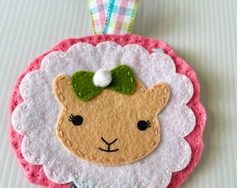 Felt Spring Sheep Ornament