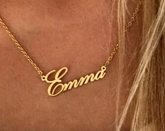 Name Necklace Gold Fill Name Plate 