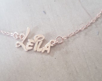 Disney Name Necklace Gold, Personalized Disney Gifts for kids