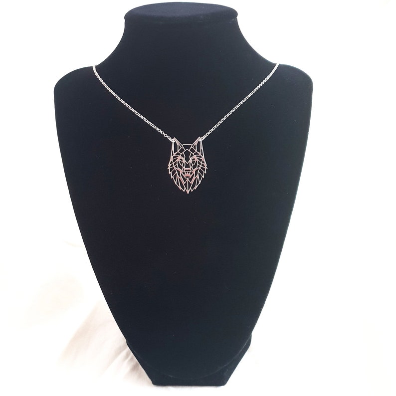 Silver Husky Necklace Geometric Siberian Husky Jewelry Dog Etsy