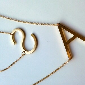 Collar letra oro mujer, Collar S oro, Collar inicial mujer