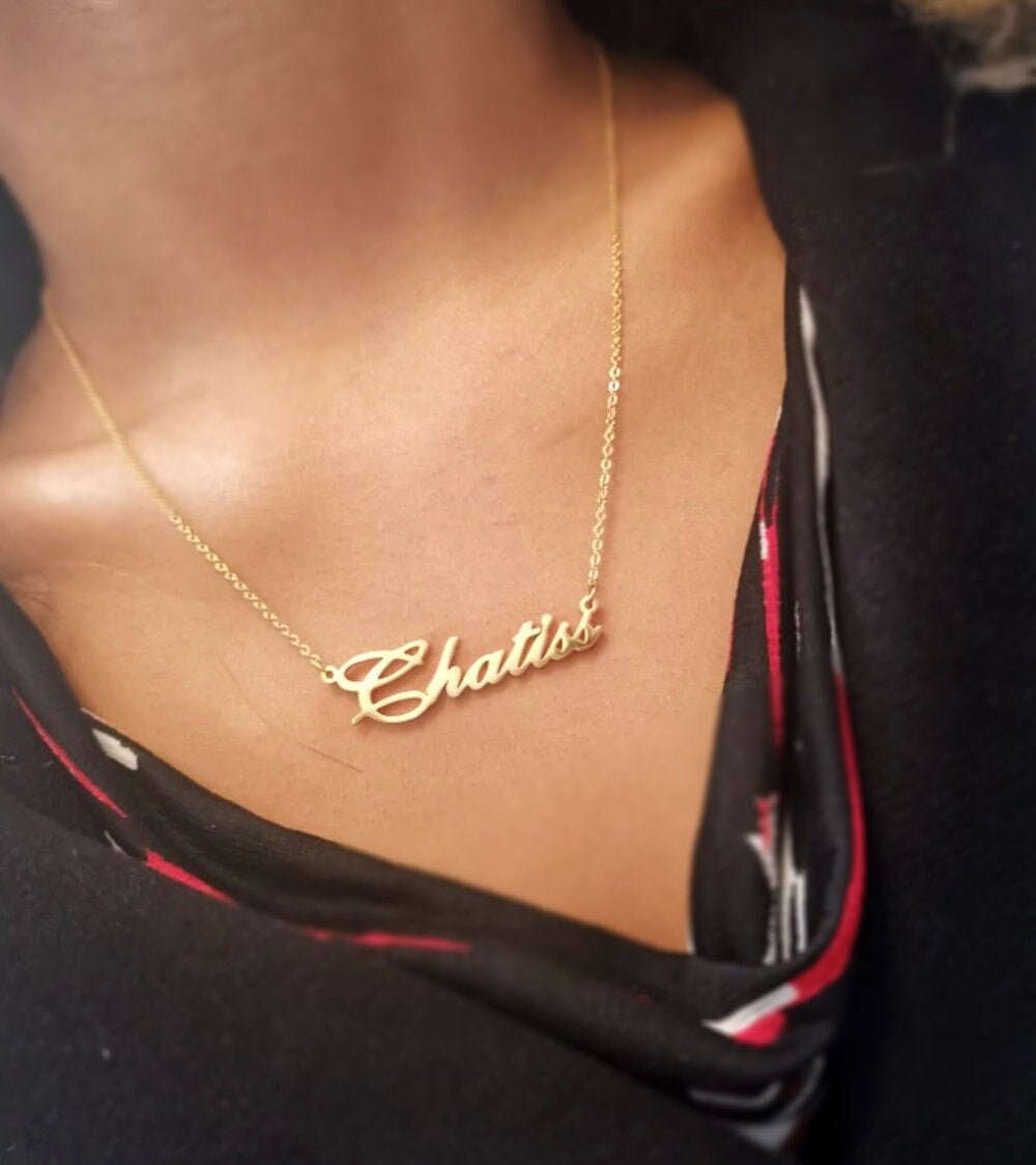 Woman Chain Name Necklace Collier 