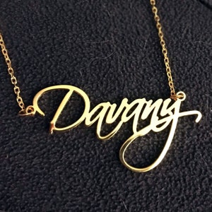 Collar de escritura a mano Etsy, collares con nombre escrito a mano, regalo de cumpleaños número 16
