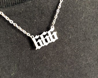 666 Pendant, Gold Devil Number Jewelry - Etsy