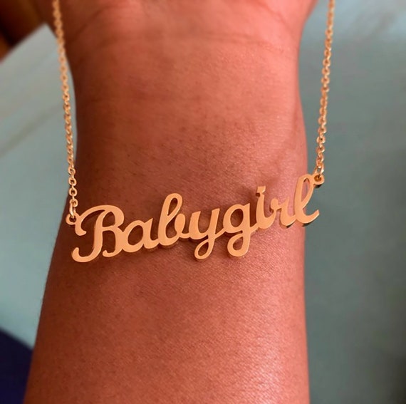 Baby Girl Necklace Gold and Silver Pendant. Chain Necklace. Perfect for  Birthdays, Anniversaries & Other Gifts. Jewellery. Grunge. - Etsy