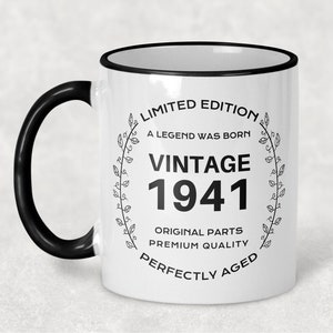 1941 Vintage Gift 83th Birthday Gift Mug Limited Edition for Women 83 Birthday for Men 83 Year Old Birthday Gift Legend was are born