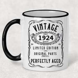 1924 Vintage Gift 101st Birthday Gift Mug Limited Edition for Women 101 Birthday Men 101 Year Old Birthday Gift Legend was are born in 1924
