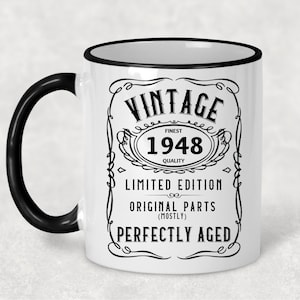 1948 Vintage Gift 77th Birthday Gift Mug Limited Edition for Women 77 Birthday for Men 77 Year Old Birthday Gift Legend was are born