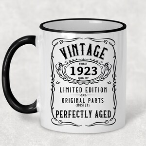 1923 Vintage Birthday Mug: 102nd Birthday Gift