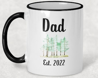 Dad Est 2022 Mug, Dad to Be Gift, New Father, Gift for Dad to Be, Pregnancy Announcement Reveal, father gift baby, dad to be reveal custom