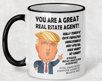REAL ESTATE AGENT Gift Funny Trump Mug Best Realtor Birthday Christmas 