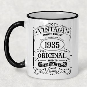 1935 Vintage Birthday Mug: 90th Birthday Gift