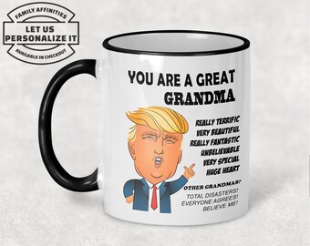 Funny Donald Trump Great Grandma Coffee Mug Gift For Grandmother Cup m87 