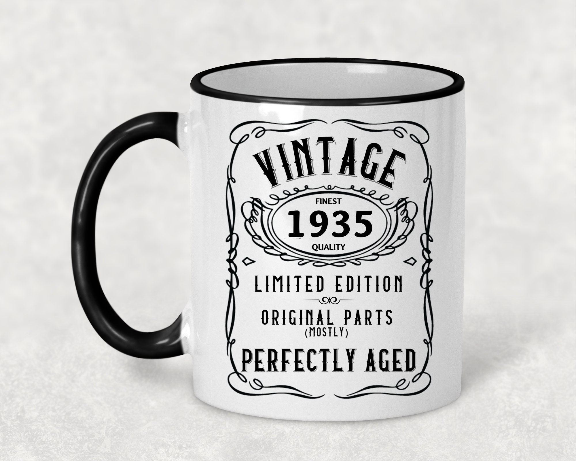 Vintage 1935 Mug: 90th Birthday Gift, Limited Edition Ceramic Coffee Mug