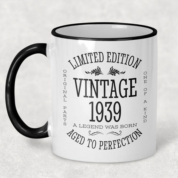 1939 Vintage Gift 85th Birthday Gift Mug Limited Edition for Women 85 Birthday for Men 85 Year Old Birthday Gift Legend was are born