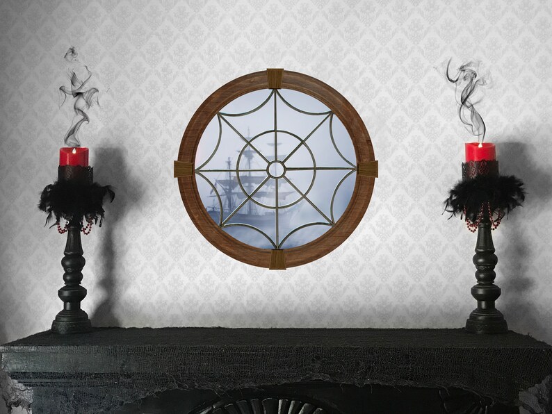 Perfect for Walls and More Halloween DIY Spiderweb Window Ghost Ship